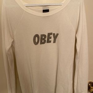 Obey White Long Sleeve